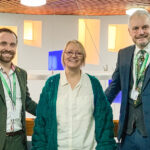 Kay Mitchell with Cllr Stuart Allen and Cllr Richard Longstaff